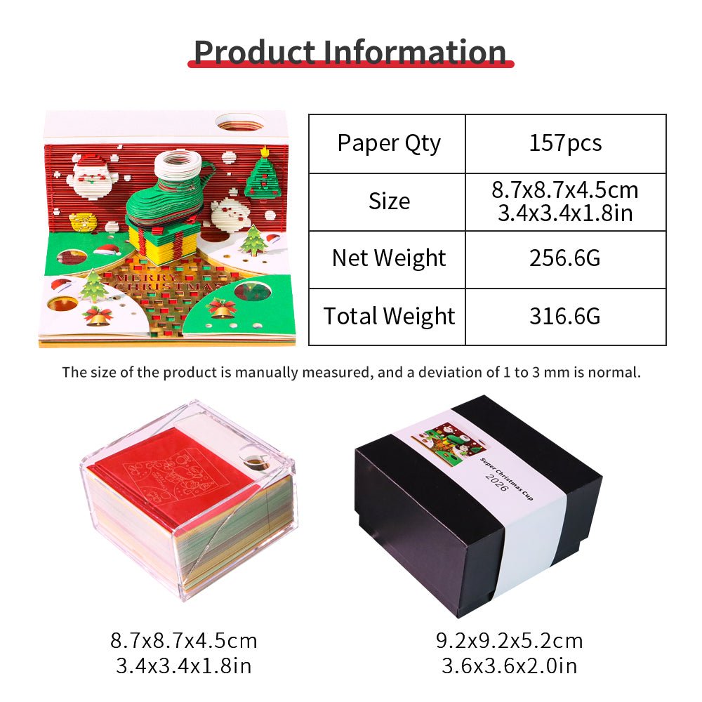 3D Calendar 2026 - Christmas Cup