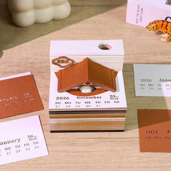 3D Calendar 2026 - Dog