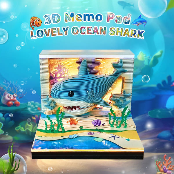 3D Calendar 2026 - Lovely Ocean Shark