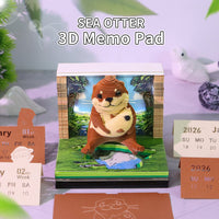 3D Calendar 2026 - Sea Otter