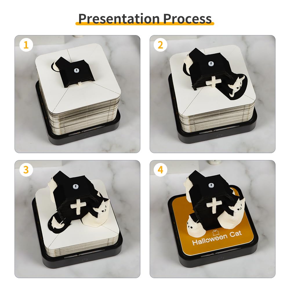 3D Calendar 2026 - Halloween Cat