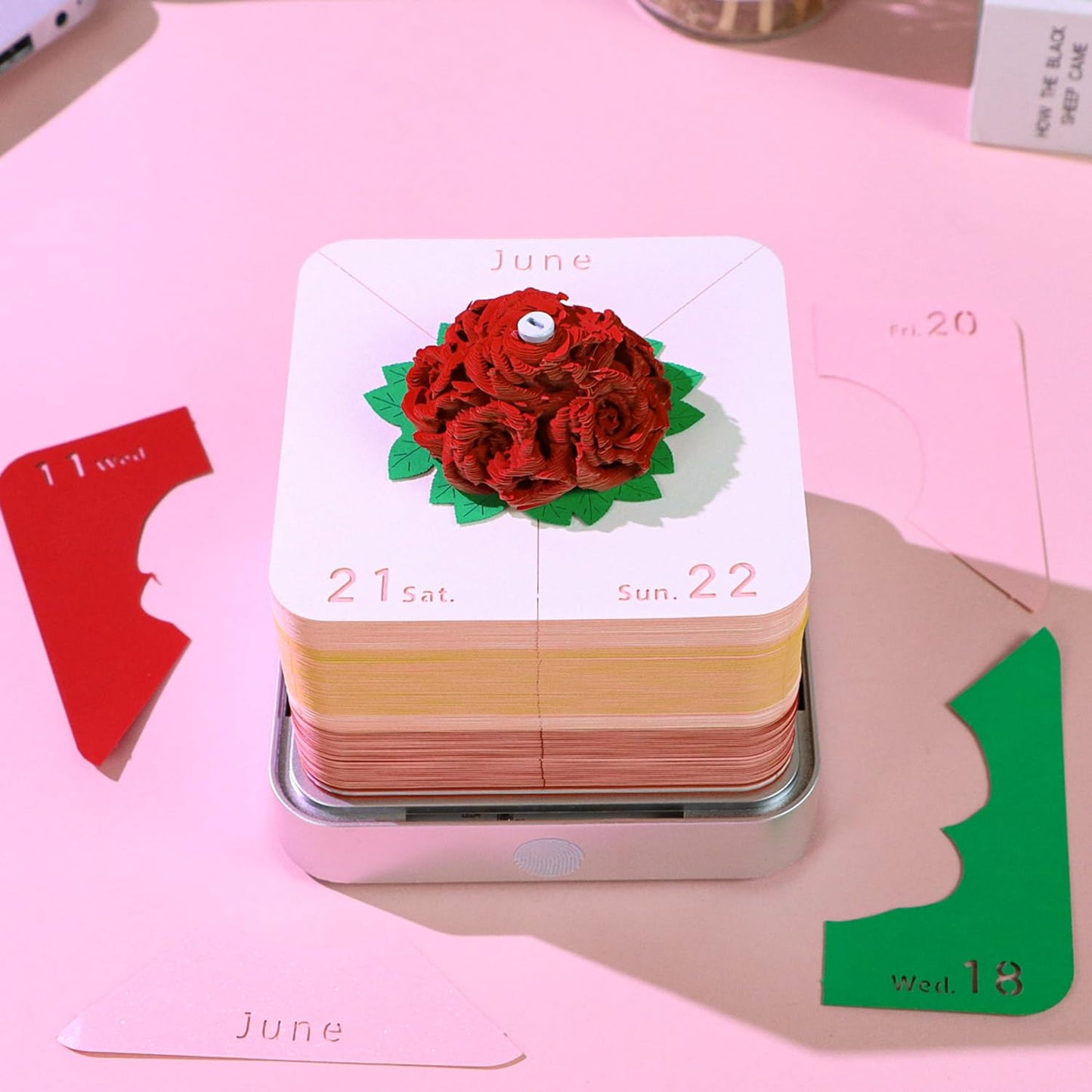 3D Calendar 2026 - Roses